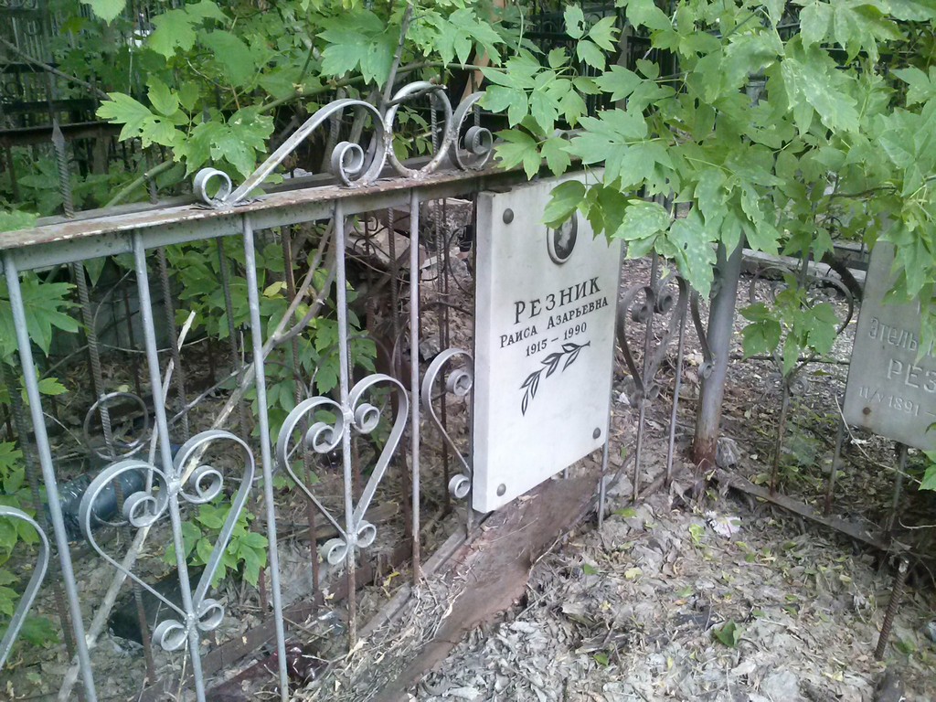 Резник Раиса Азарьевна, Саратов, Еврейское кладбище